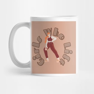 Girls Who Lift Brown Earth Tone Mug